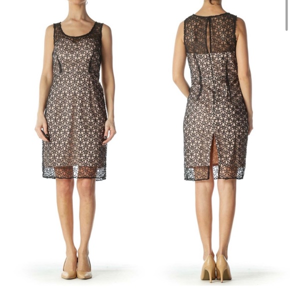 Ann Taylor Dresses & Skirts - Ann Taylor Black Eyelet Lace Dress Sleeveless Mesh Overlay NWT Size 0